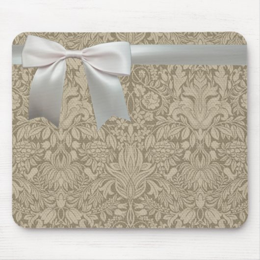 Tapis De Souris Linge de dentelle mariage blanc classique jolie (Devant)