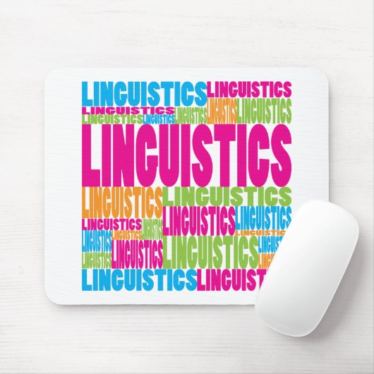 Tapis De Souris Linguistique colorée (Avec souris)