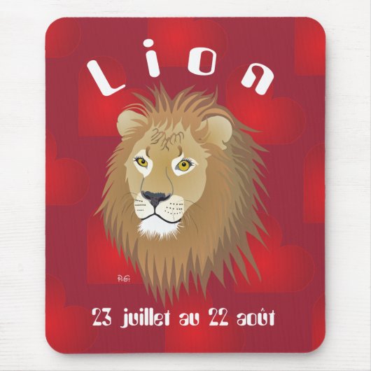 Tapis De Souris Lion 23 juillet 22 août (Devant)