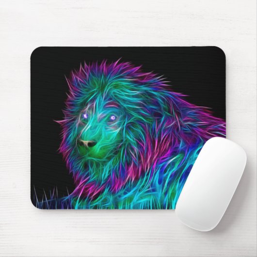 Tapis De Souris Lion Abstrait (Avec souris)