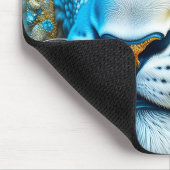 Tapis De Souris Lion blanc et or majestueux (Coin)