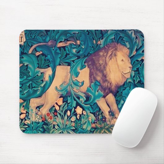 Tapis De Souris Lion dans la Forest, William Morris (Avec souris)