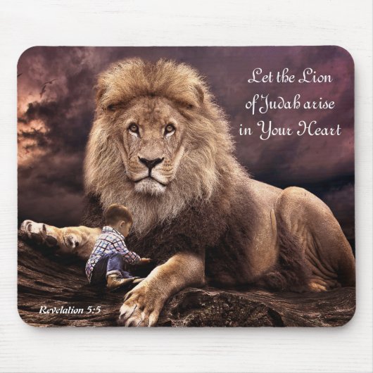 Tapis De Souris Lion de Juda Ap 5:5 Mousepad (Devant)