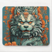 Tapis De Souris Lion de la grippe de la sagesse (Devant)