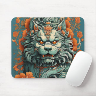 Tapis De Souris Lion de la grippe de la sagesse