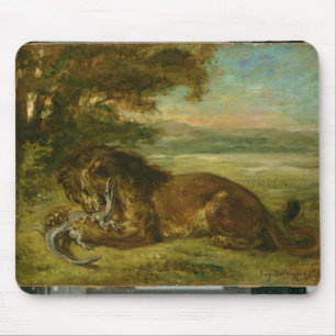 Tapis De Souris Lion et alligator, 1863