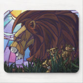 Tapis De Souris Lion et petits (Devant)
