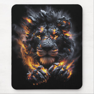 Tapis De Souris Lion Fantastique de l'Enfer Illustration de Bête d