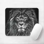 Tapis De Souris Lion Gris Majestic Monogramme (Avec souris)