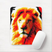 Tapis De Souris Lion Head Red mousepad (Avec souris)