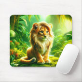 Tapis De Souris Lion mignon (Avec souris)