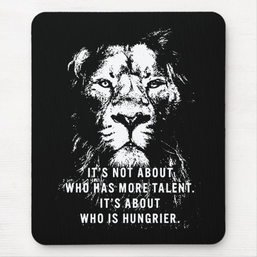 Tapis De Souris Lion - Mots Motivationnels - Inspiration (Devant)