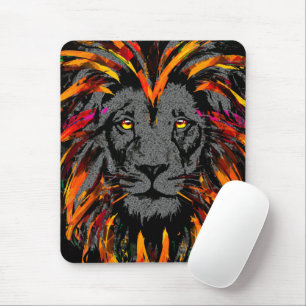 Tapis De Souris Lion Mousepad   Cartouche de souris orange foncé L