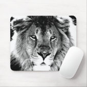 Tapis De Souris Lion noir et blanc (Avec souris)