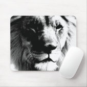 Tapis De Souris Lion noir et blanc (Avec souris)