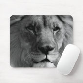 Tapis De Souris Lion noir et blanc (Avec souris)