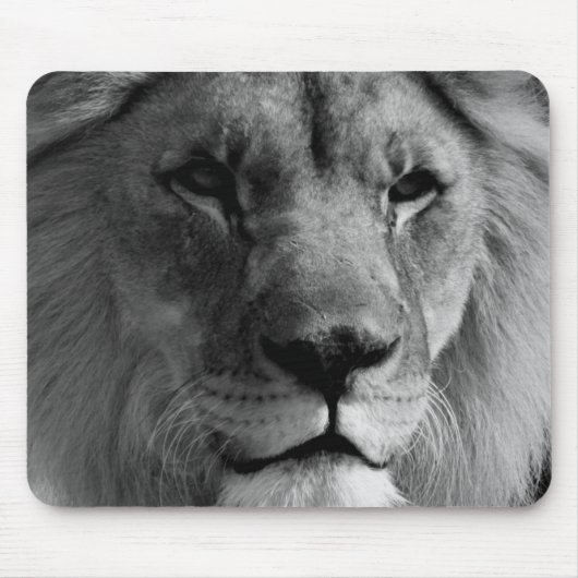 Tapis De Souris Lion noir et blanc (Devant)