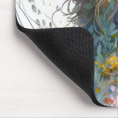 Tapis De Souris Lion Portrait Animal Peinture Forêt faunique (Coin)