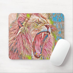 Tapis De Souris Lion rocailleux artistique