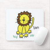 Tapis de souris Lion Stick Figure (Avec souris)
