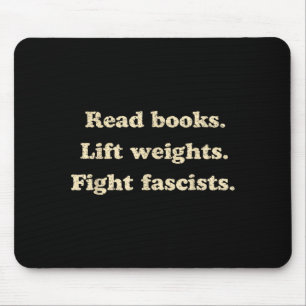 Tapis De Souris Lire des livres soulever des poids combattre les f