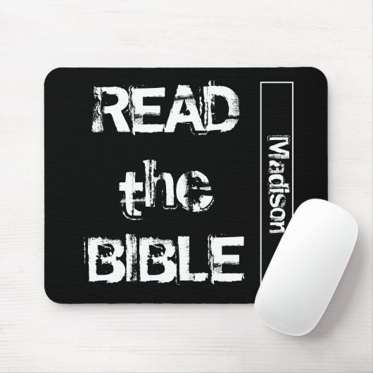 Tapis De Souris Lire la Bible Noir et Blanc (Avec souris)