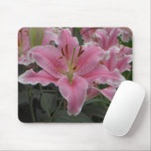 Tapis De Souris Lis rose Mousepad (Avec souris)