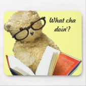 Tapis De Souris Lisant l'ours - mousepad (Devant)