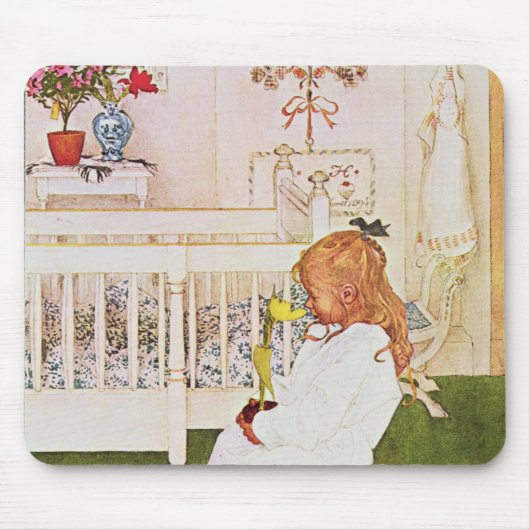 Tapis De Souris Lisbeth avec une tulipe jaune (Devant)
