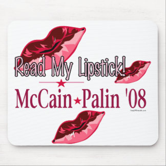 Tapis De Souris Lisez mon rouge à lèvres McCain/Palin Mousepad