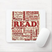 Tapis De Souris Lisez tous à son sujet rouge ! (Avec souris)