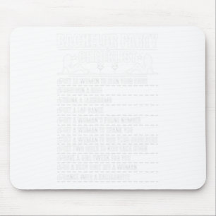 Tapis De Souris Liste de vérification pour l'enterrement de vie de