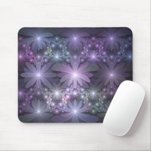 Tapis De Souris Lit de fleurs tendance brillant art fractal abstra