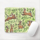Tapis De Souris Litte Brown  Bunnies Hopping (Avec souris)