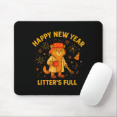 Tapis De Souris Litter’s Full Funny Cat Lovers Happy New Year (Avec souris)