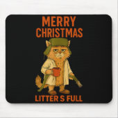 Tapis De Souris Litter's Full Merry Christmas Funny Cat Lovers Hol (Devant)
