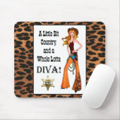 Tapis De Souris Little Bit Country et toute une Lotta DIVA! (Avec souris)