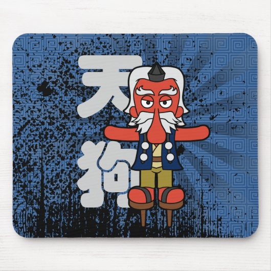 Tapis De Souris Little Daitengu Yokai Grunge (Devant)