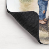 Tapis De Souris Little Girl Mailing a Letter (Coin)