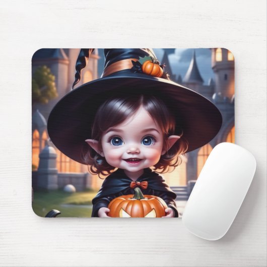 Tapis De Souris Little halloween which  (Avec souris)