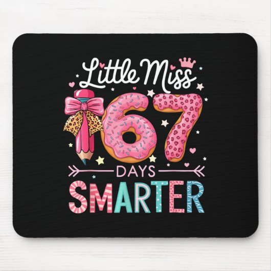 Tapis De Souris Little Miss 67 Days Smarter Donut Lover 67th Day O (Devant)