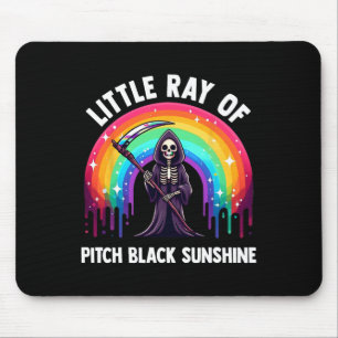 Tapis De Souris Little Ray Of Pitch Black Sunshine Debout Arc-en-c