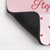 Tapis de souris Little Red Heats nom rose (Coin)