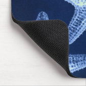 Tapis De Souris littoral chic plage rustique nautique bleu étoile (Coin)