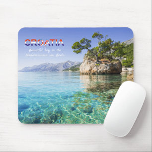 Tapis De Souris Littoral près de Brela Dalmatie Croatie
