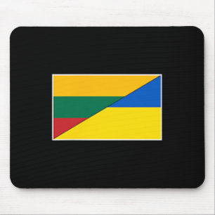 Tapis De Souris Lituanie Drapeau Ukraine Lituanien Ukrainien Natio