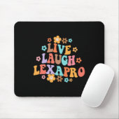 Tapis De Souris Live Laugh Lexapro Thérapiste Super en santé menta (Avec souris)