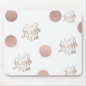 Tapis De Souris Live Laugh Love Rose Souris Pad! (Devant)