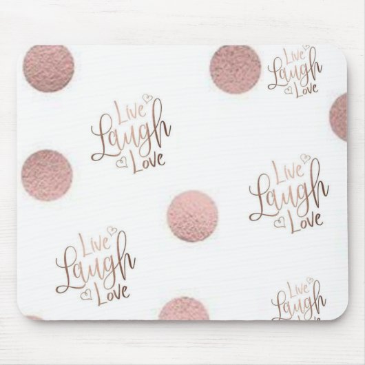 Tapis De Souris Live Laugh Love Rose Souris Pad! (Devant)