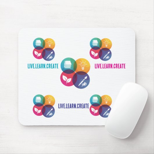 Tapis De Souris Live.Learn.Create Pad de souris (Avec souris)
